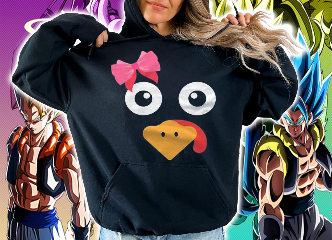 Turkey Face Girl & Pink Bow Running Pilgrim Trot Funny Gift Shirt t-shirt