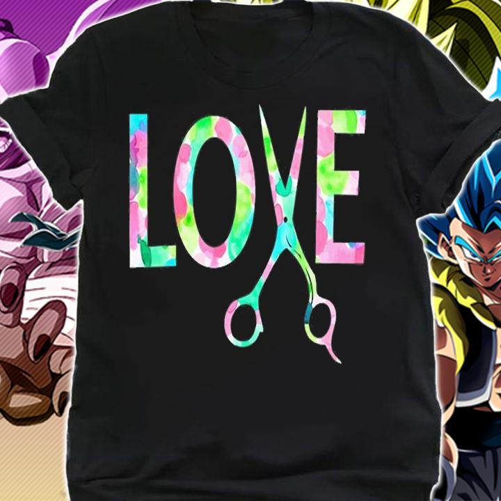 Cute Love Shears Scissors Hairstylist Hairdresser T-Shirt shirt