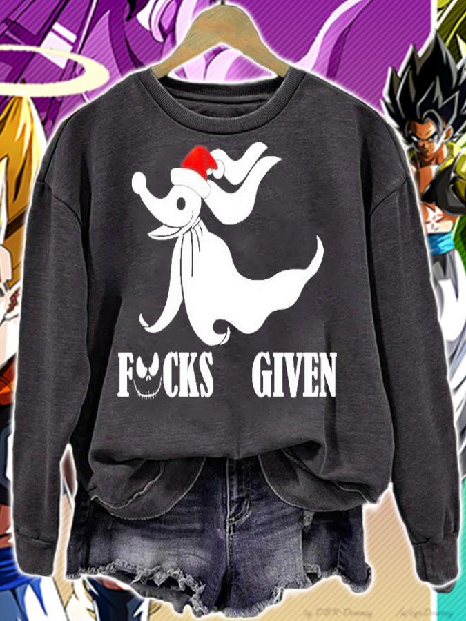 Fuck Given Zero Nightmare Before Christmas Santa Hat Shirt sweatshirt
