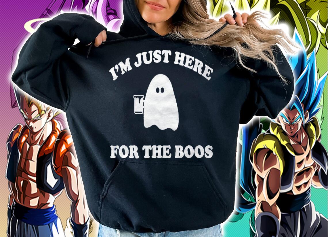 Im Just Here For The Boos Halloween Ghost Dinking Beer shirt