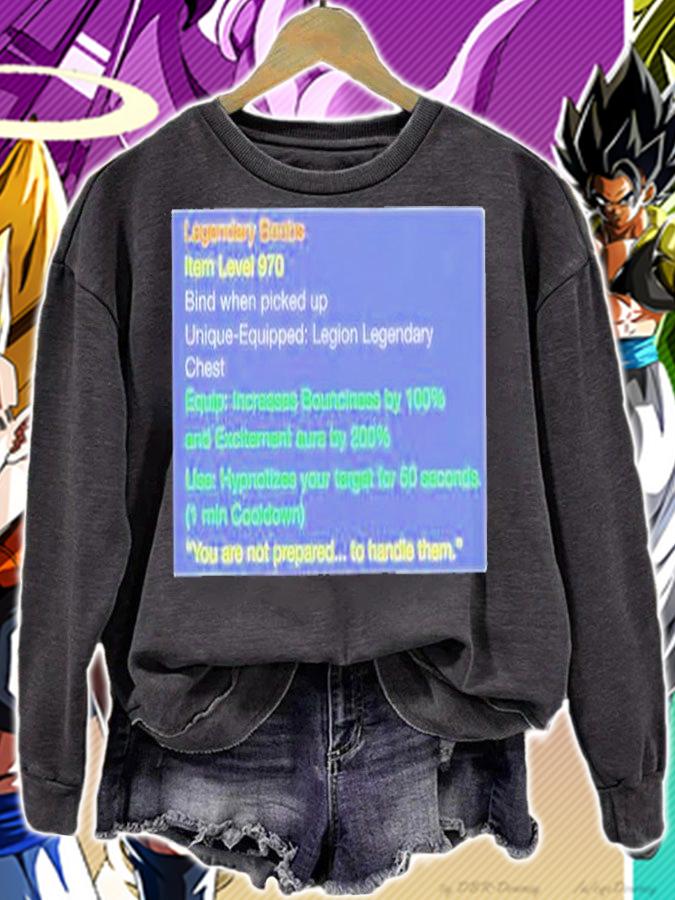 Legendary Boobs Item Level 970 Bind When Picked Up T-Shirt sweatshirt