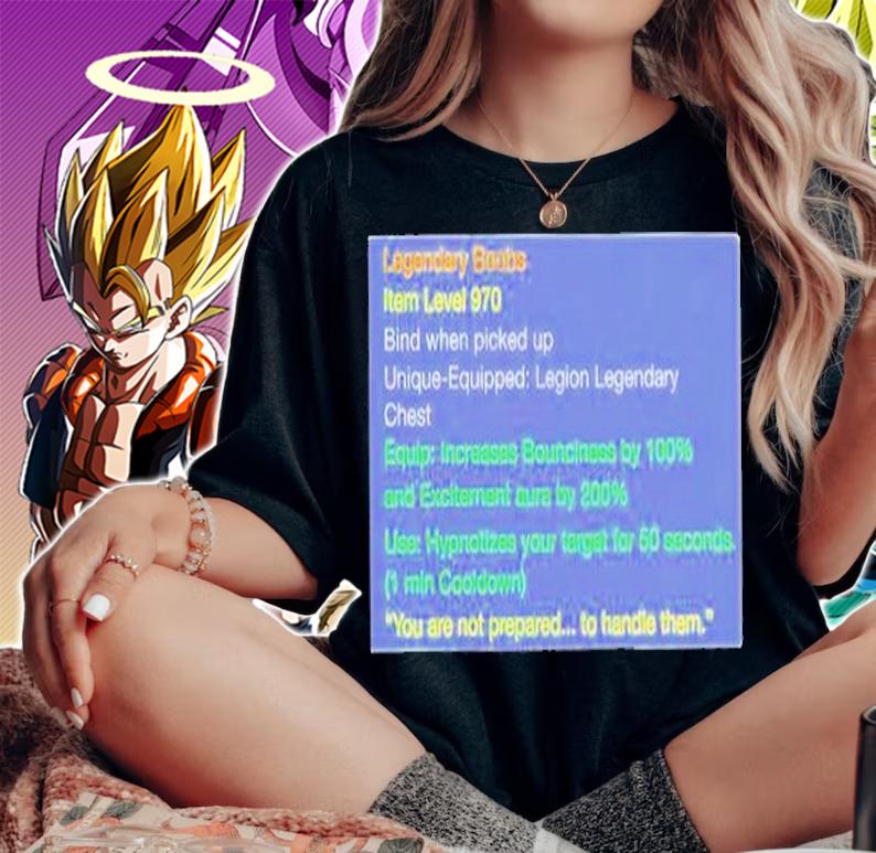 Legendary Boobs Item Level 970 Bind When Picked Up T-Shirt woman shirt