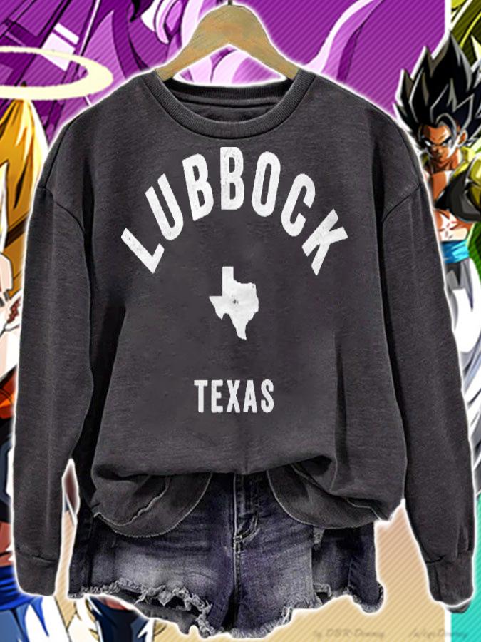 Lubbock Texas Tx Vintage 70S Athletic Sports Design Shirt sweatshirt