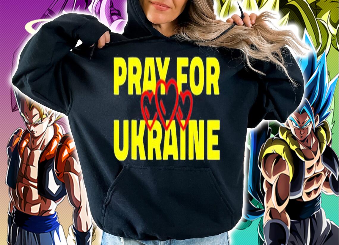 Pray For Ukraine With Ukraine Pray For Ukraine Heart T-Shirt hoodie
