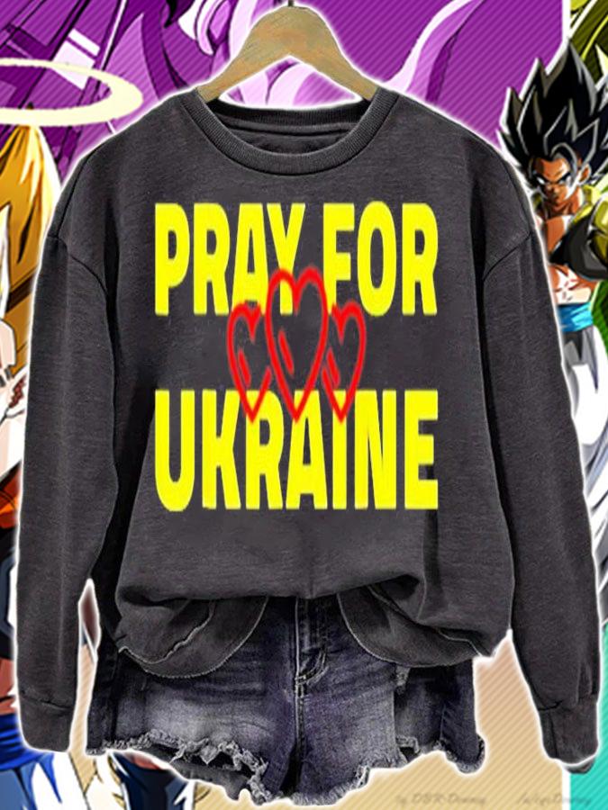 Pray For Ukraine With Ukraine Pray For Ukraine Heart T-Shirt sweatshirt