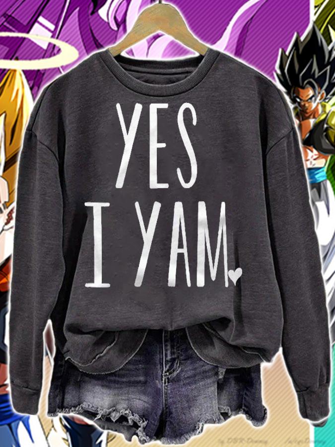 Womens Yes I Yam Funny Thanksgiving Matching Couple Shirt