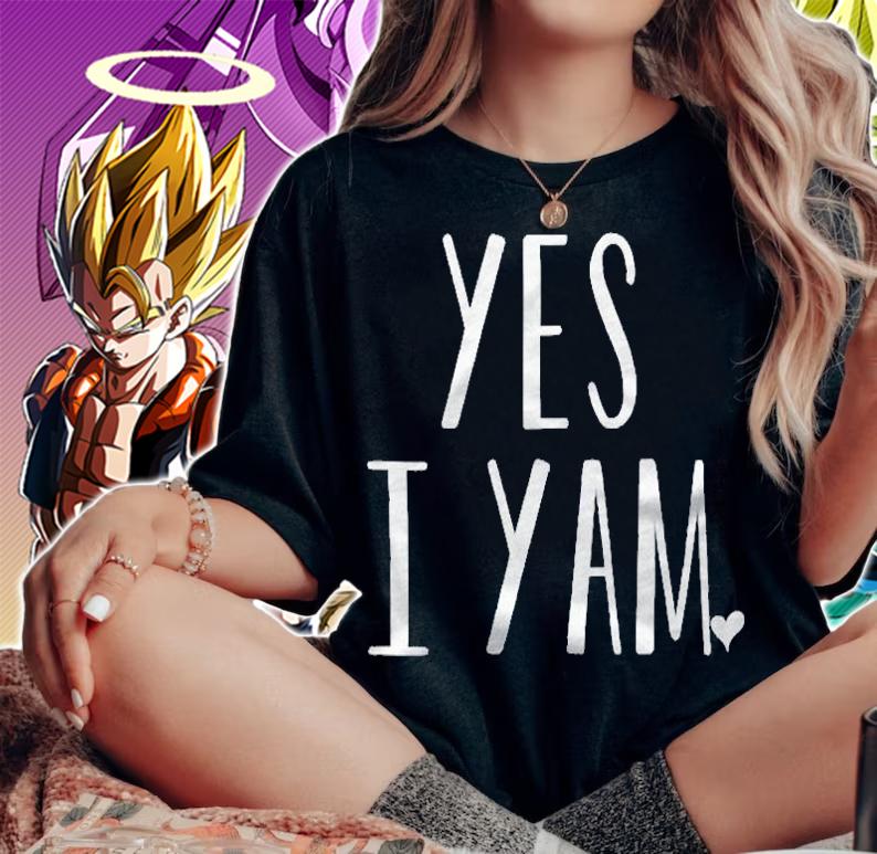 Womens Yes I Yam Funny Thanksgiving Matching Couple Shirt