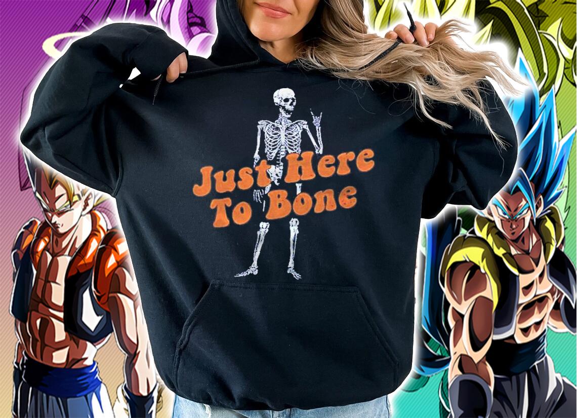 Funny Skeleton Just Here To Bone Halloween Spooky Season Shirt hoodie