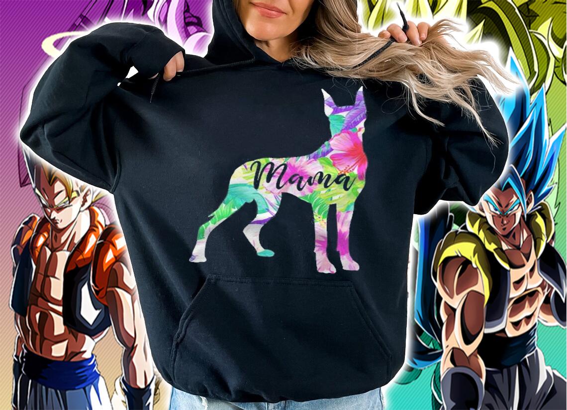 Great Dane Mama Dog Mom Dog Lover Dog Owner Flowers shirt hoodie