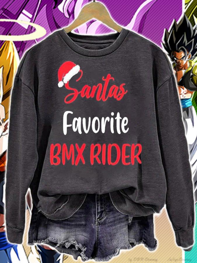 Santa's Favorite Bmx Rider Christmas shirt sweatshirt