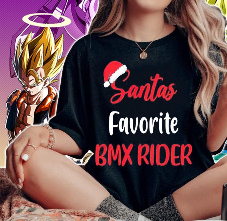 Santa's Favorite Bmx Rider Christmas shirt woman shirt