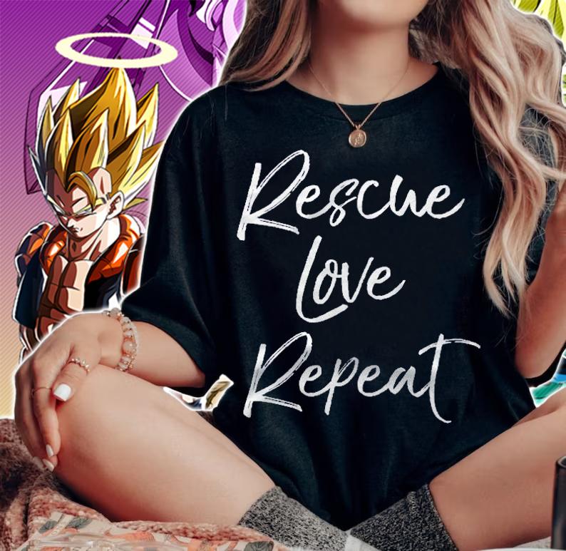 Cute Dog Adoption For Women Pet Rescue Love Repeat Shirt woman shirt