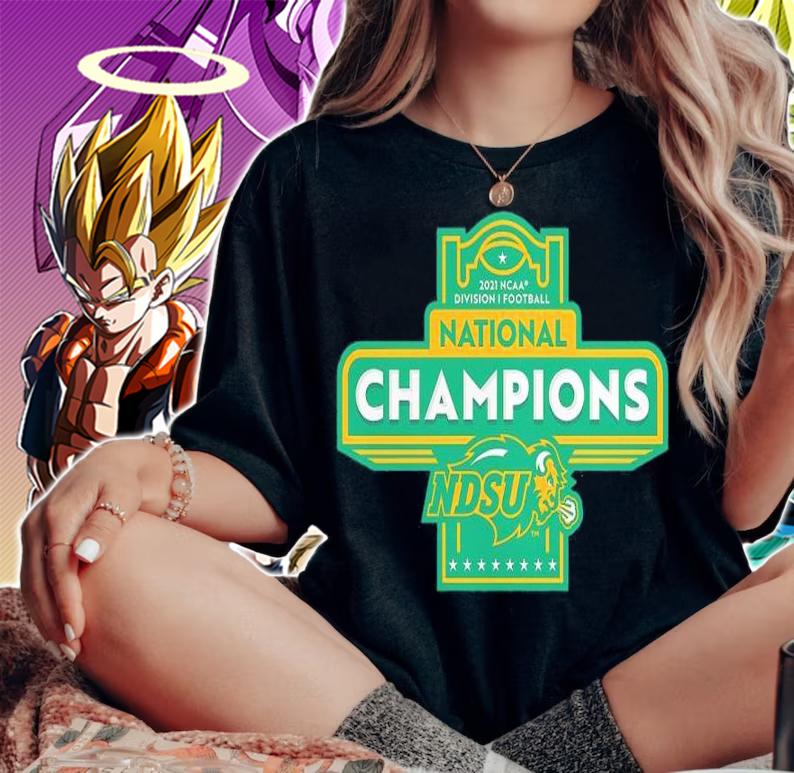 NDSU Bison Charcoal 2021 FCS Football National Champions Shirt woman shirt