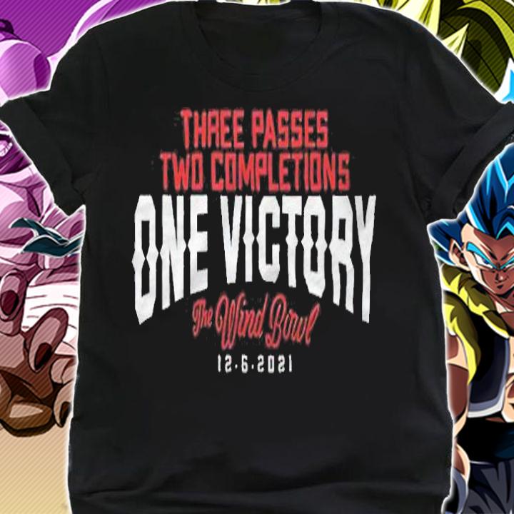 Three passes two completions one victory the Wind Bowl T-shirt shirt