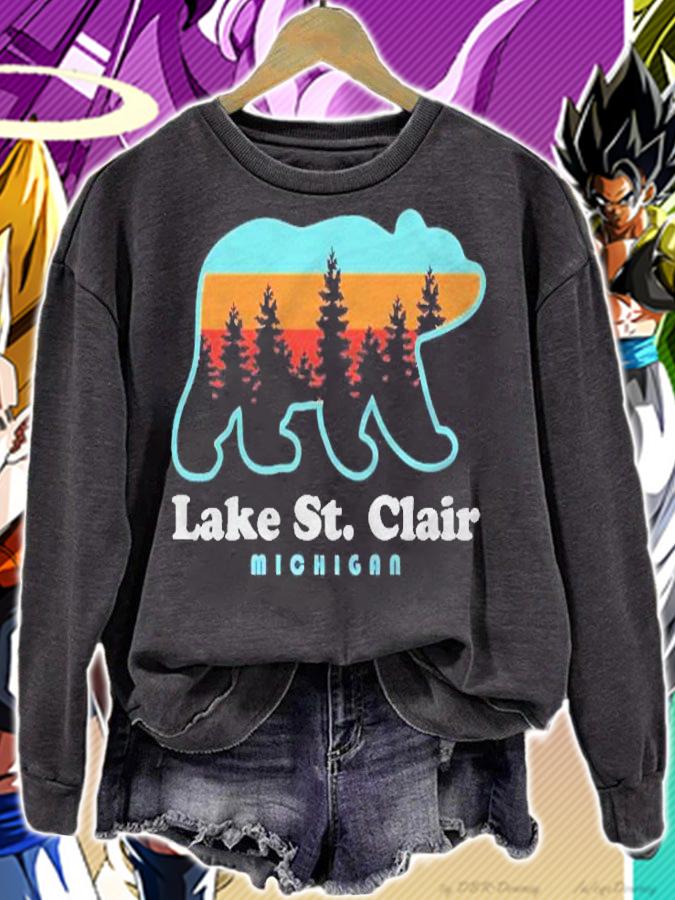 Lake St Clair  Bear Michigan Shirt sweatshirt