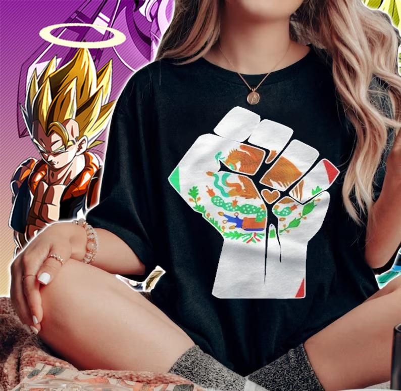 Mexican Pride Flag Fist Shirt woman shirt