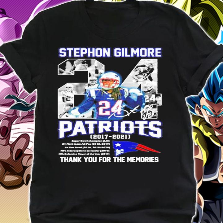24 Stephon Gilmore Patriots Signature Thank You For The Memories t-shirt shirt