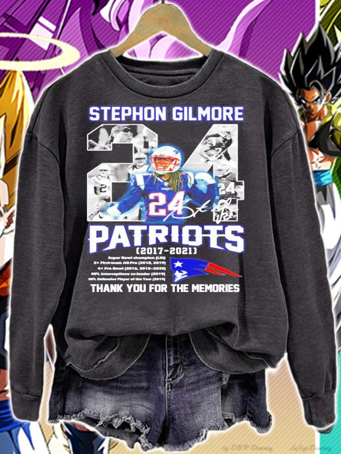 24 Stephon Gilmore Patriots Signature Thank You For The Memories t-shirt sweatshirt