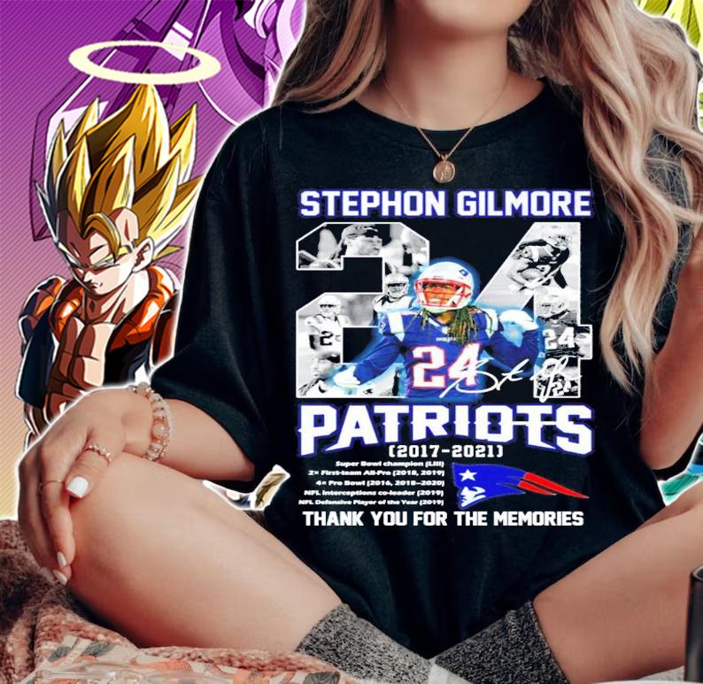 24 Stephon Gilmore Patriots Signature Thank You For The Memories t-shirt woman shirt