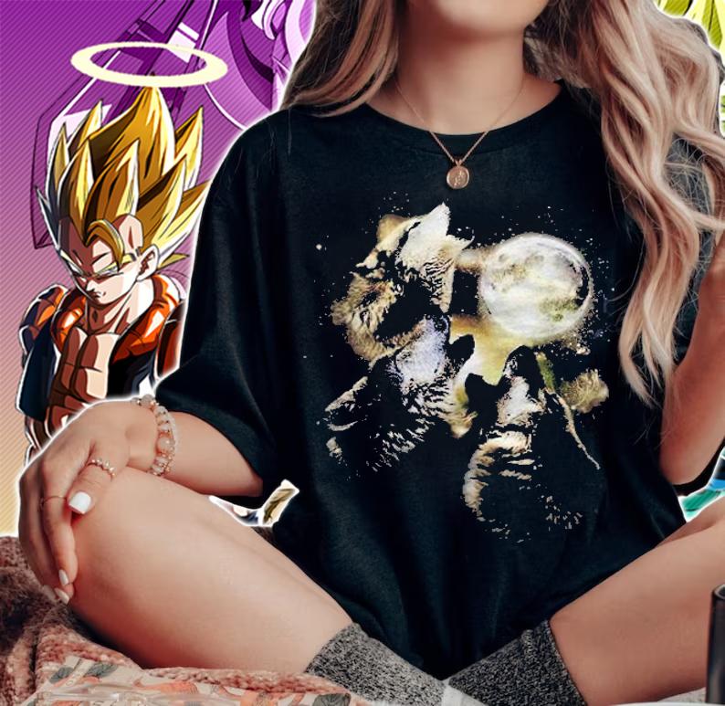 Howling At The Moon Wolves Howl Wolf Cool Shirt woman shirt