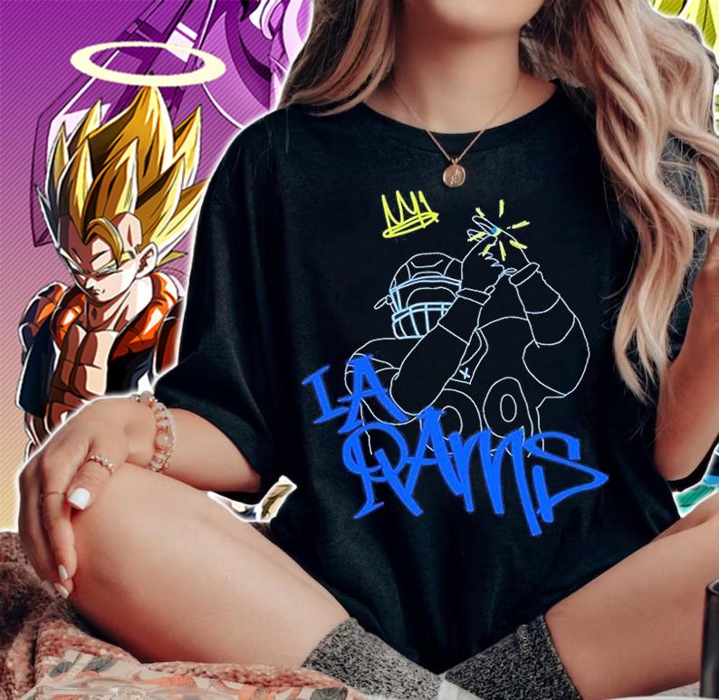 LA Rams Feuer Football T-Shirt woman shirt