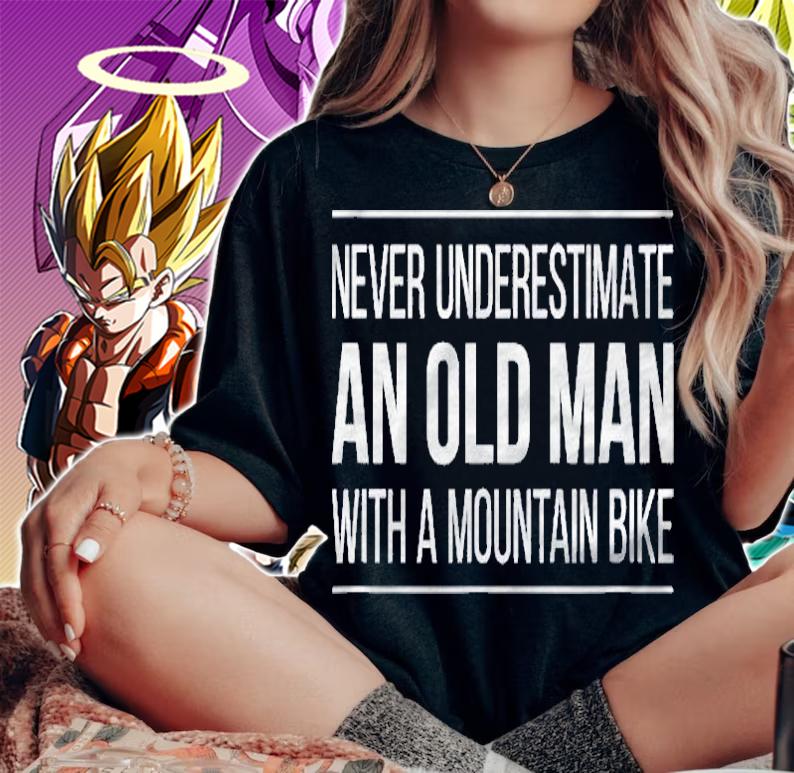 Mens Never Underestimate An Old Man With A Mountain Bike Shirt woman shirt