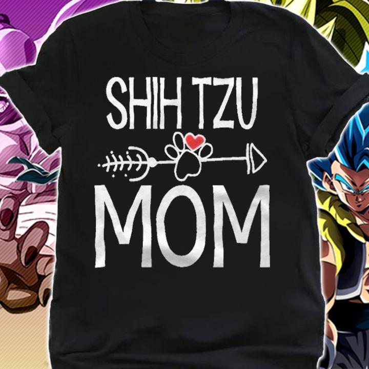 Shih Tzu mom funny logo T-shirt