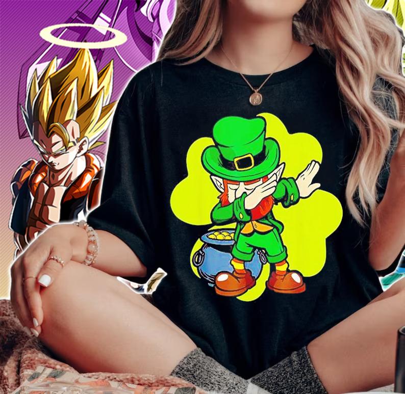St Patrick's Day Dabbing Leprechaun T-Shirt woman shirt
