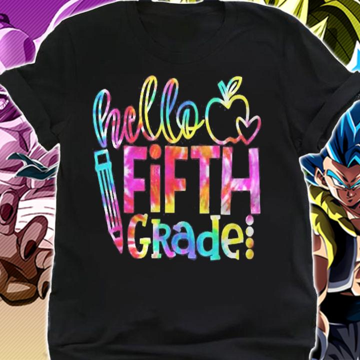 Tie Dye Hello Fifth 5Th Grade Teacher First Day Of School T-shirt