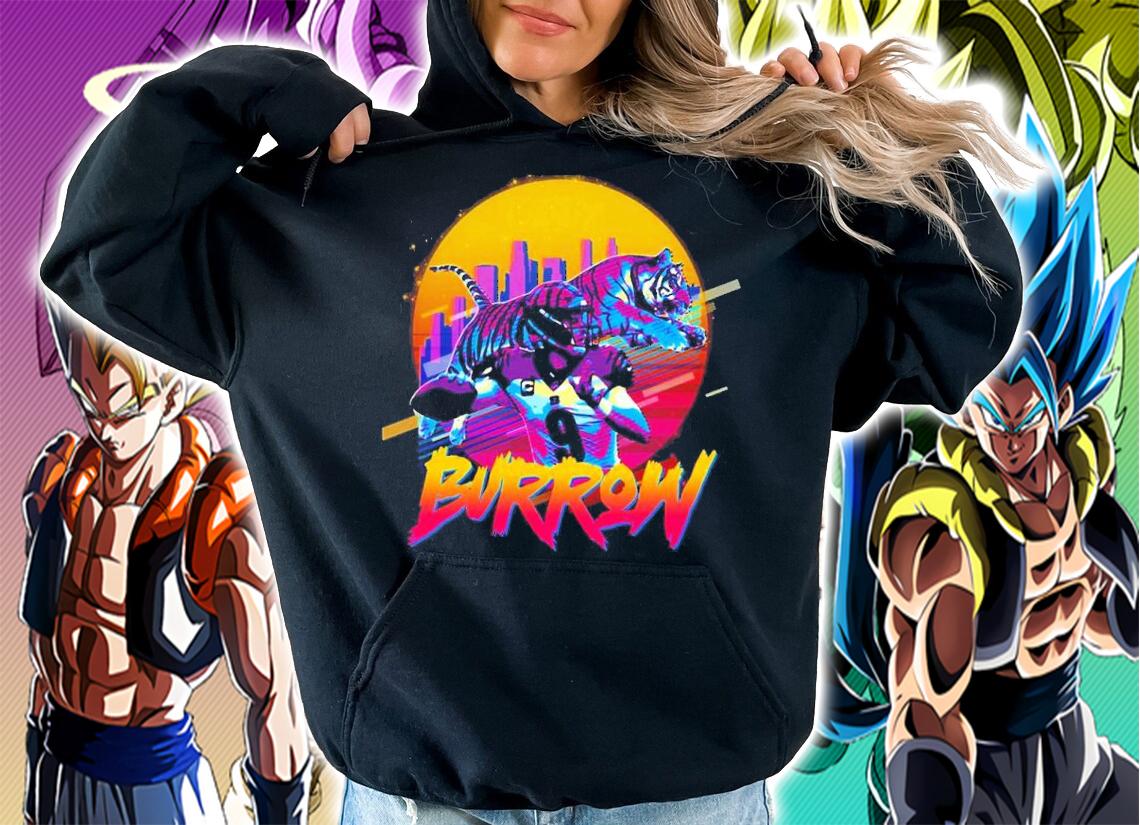 Cincinnati Bengals Joe Burrow Vaporwave Retro Sunset Shirt hoodie