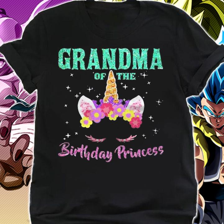 Cute Unicorn Grandma Of The Birthday Princess Birthday Party Shirt shirt