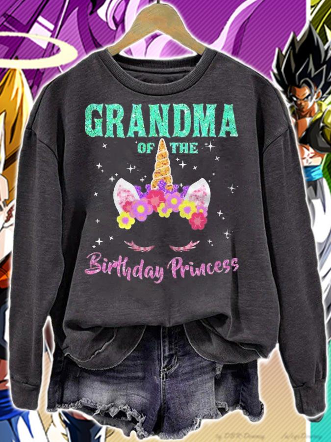 Cute Unicorn Grandma Of The Birthday Princess Birthday Party Shirt sweatshirt