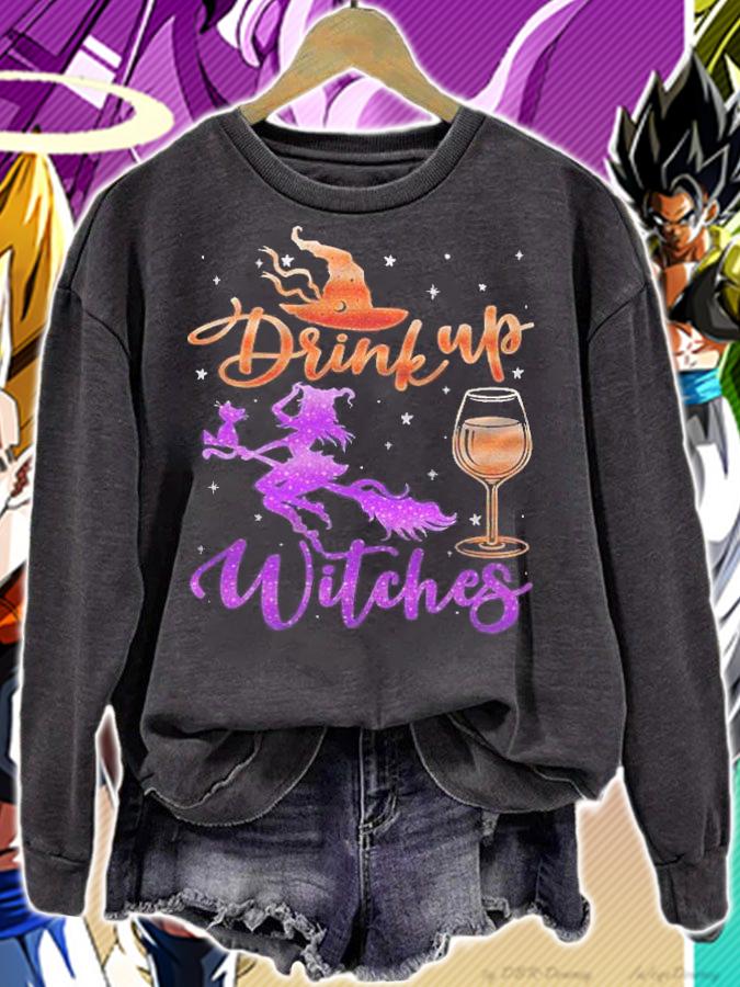 Halloween Drink Up Witches Costumes Wine Lovers Hallowine Shirt sweatshirt