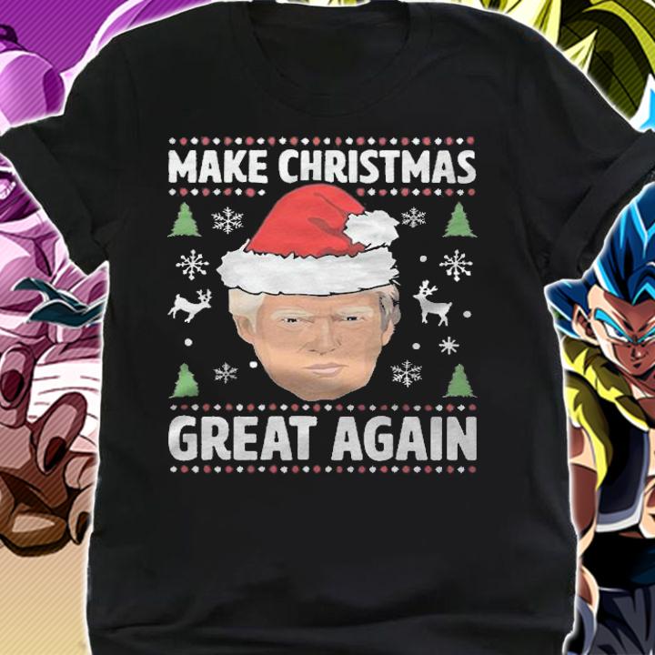 Make Christmas Great Again Funny Trump Ugly Christmas T-Shirt shirt