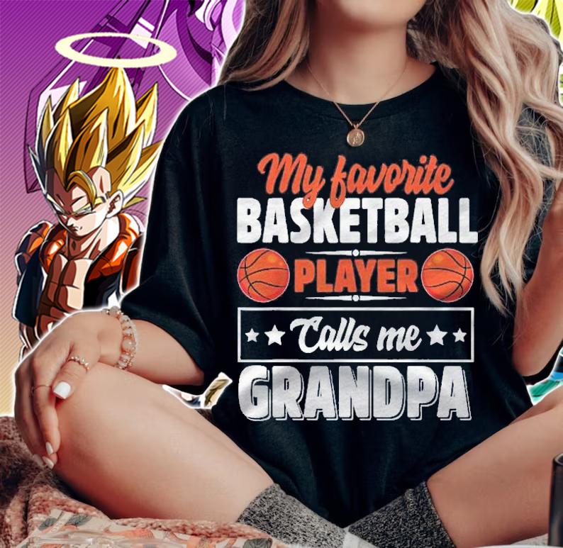 My Favorite Basketball Player Calls Me Grandpa Cute Shirt woman shirt