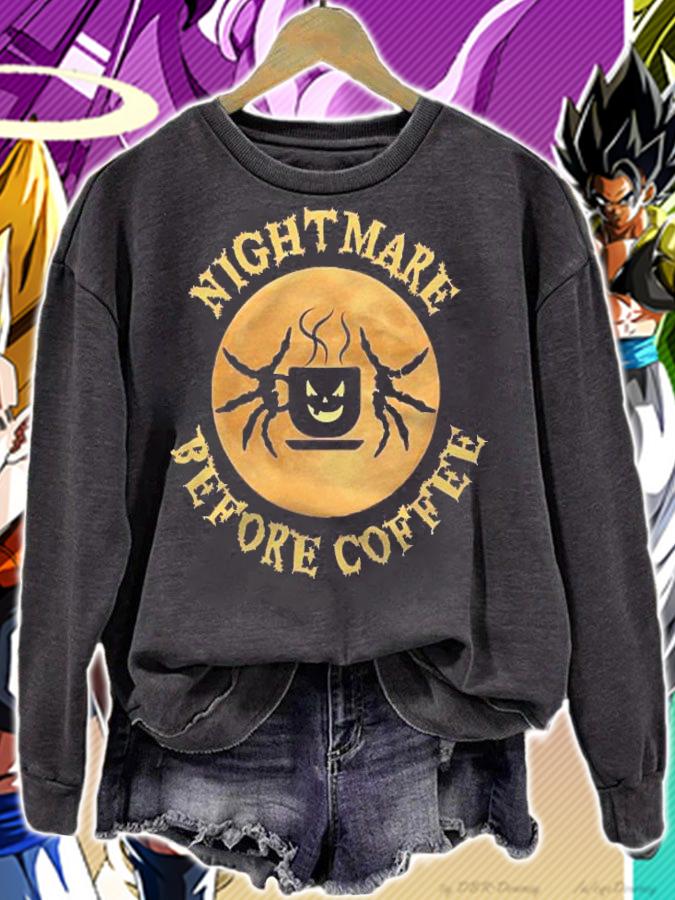 Nightmare Before Coffee Halloween Costume Apparel Item Shirt sweatshirt