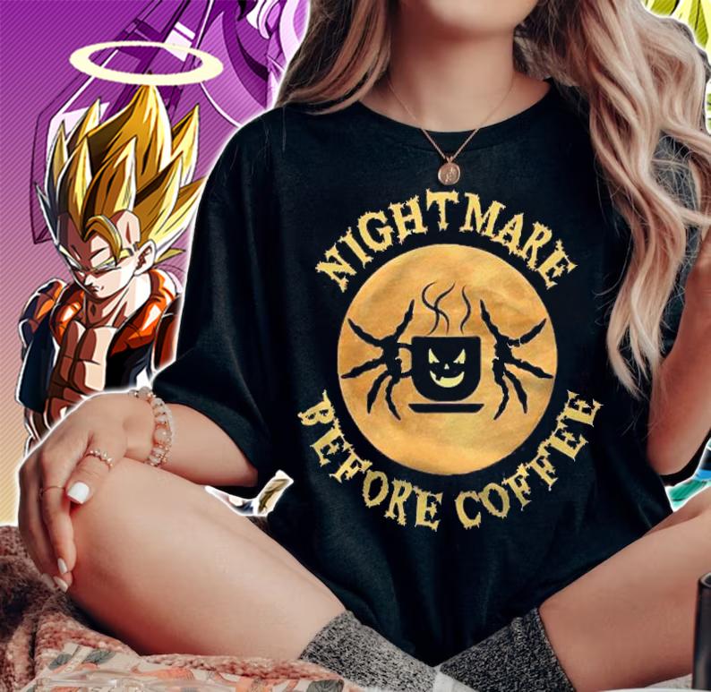 Nightmare Before Coffee Halloween Costume Apparel Item Shirt woman shirt