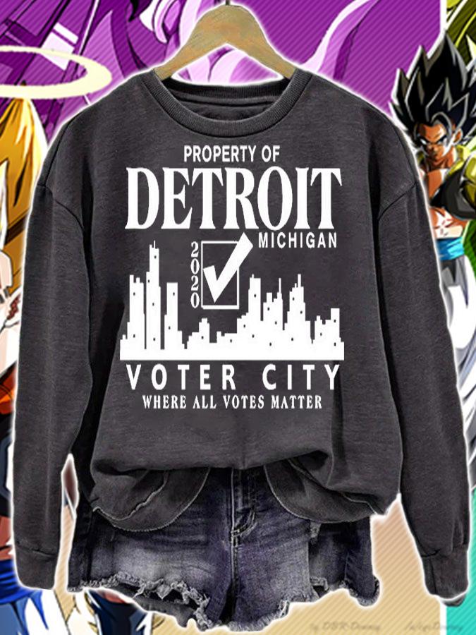Property Of Detroit Michigan Voter City T-Shirt sweatshirt