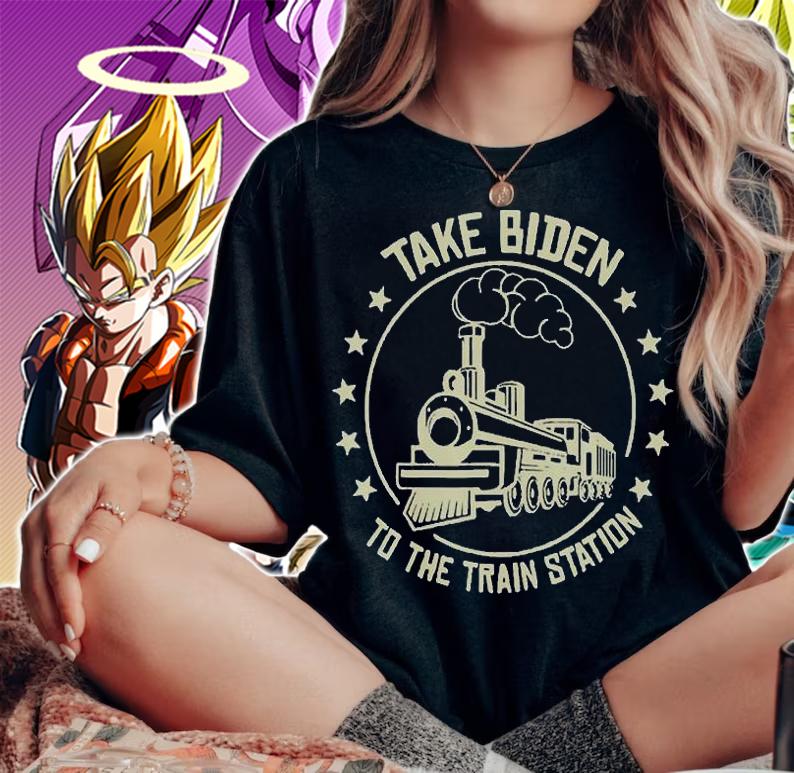 Take Biden To The Train Station Funny Yellowstone T-Shirt woman shirt
