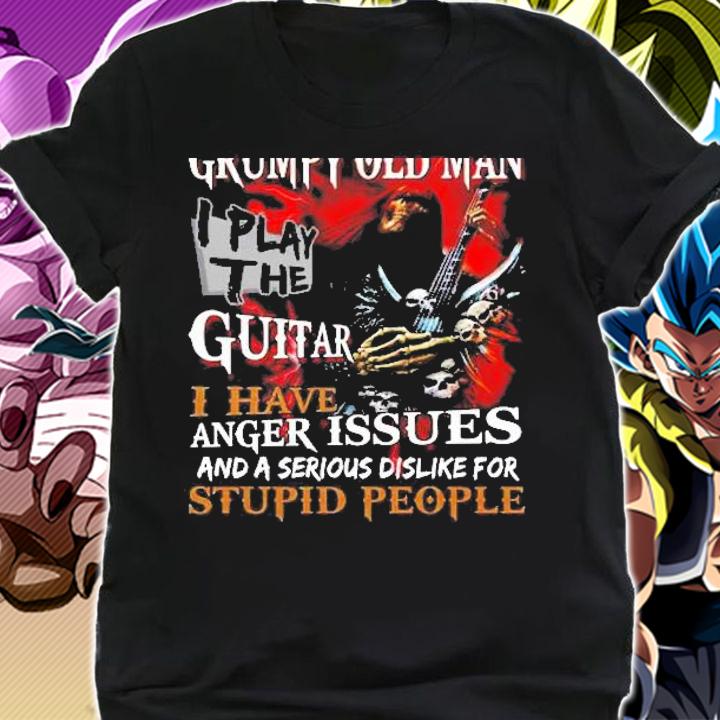 Walk Away I Am A Grumpy Old Man I Play The Guitar I Have Anger Issues Shirt shirt