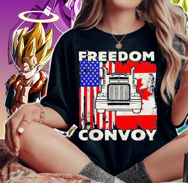 Canada Freedom Convoy 2022 Canadian Truckers Support T-Shirt