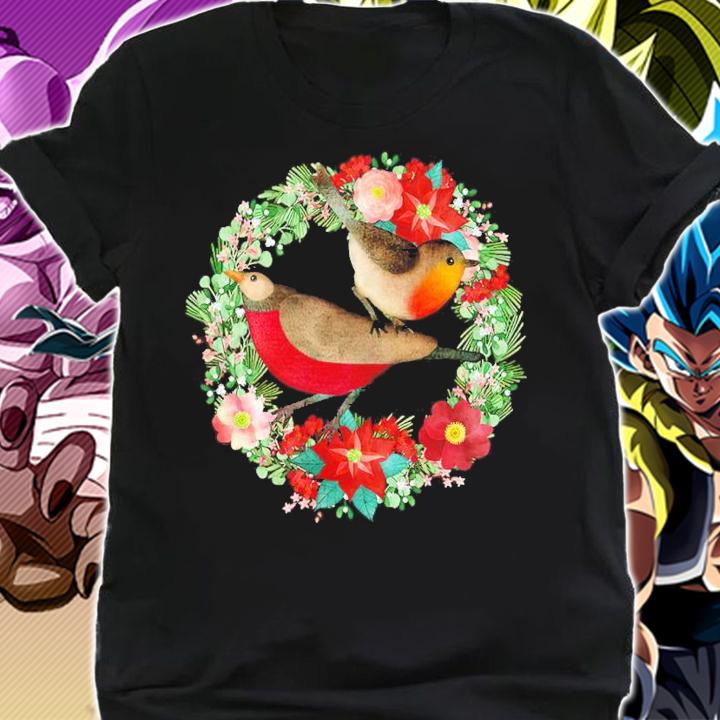 Christmas Laurel Wreath Bird Shirt shirt