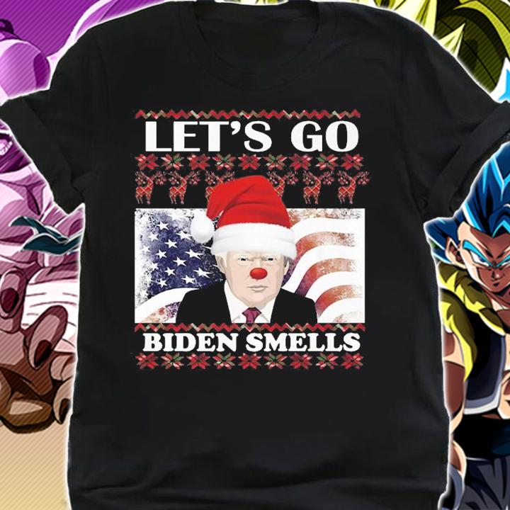 Funny Let's Go Biden Smells Trump Christmas T-Shirt