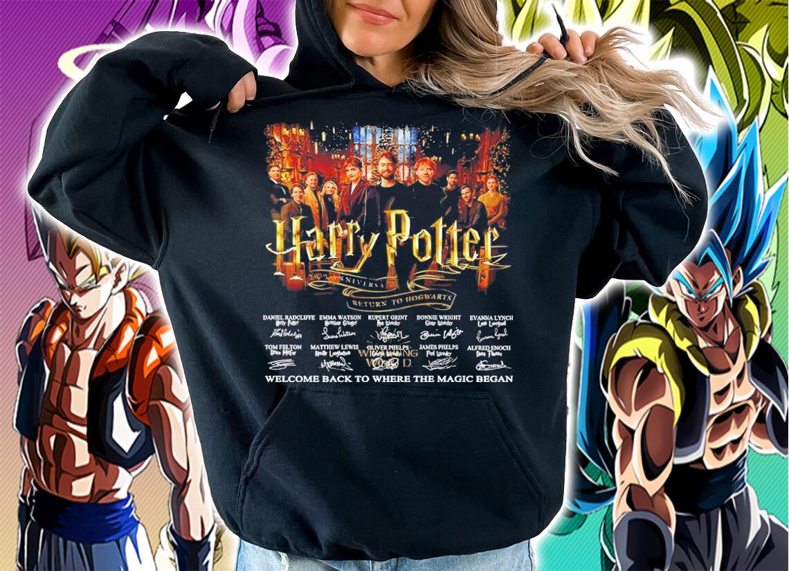 Harry Potter 20th Anniversary Return To Hogwarts Signatures Welcome Back To Where The Magic Began Shirt hoodie