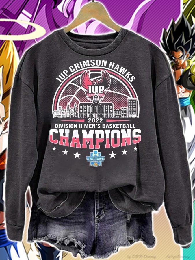 IUP Crimson Hawks 2022 NCAA 2022 Division II Men's Basketball Champions T-Shirt