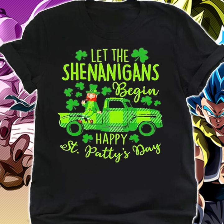 Let The Shenanigans Begin Happy St. Pattys Day Leprechaun T-Shirt shirt