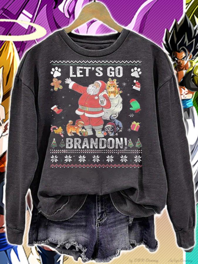 Lets Go Brandon Santa Claus Christmas T-Shirt