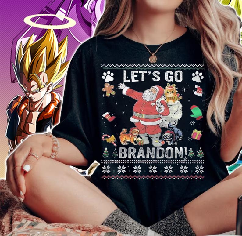 Lets Go Brandon Santa Claus Christmas T-Shirt