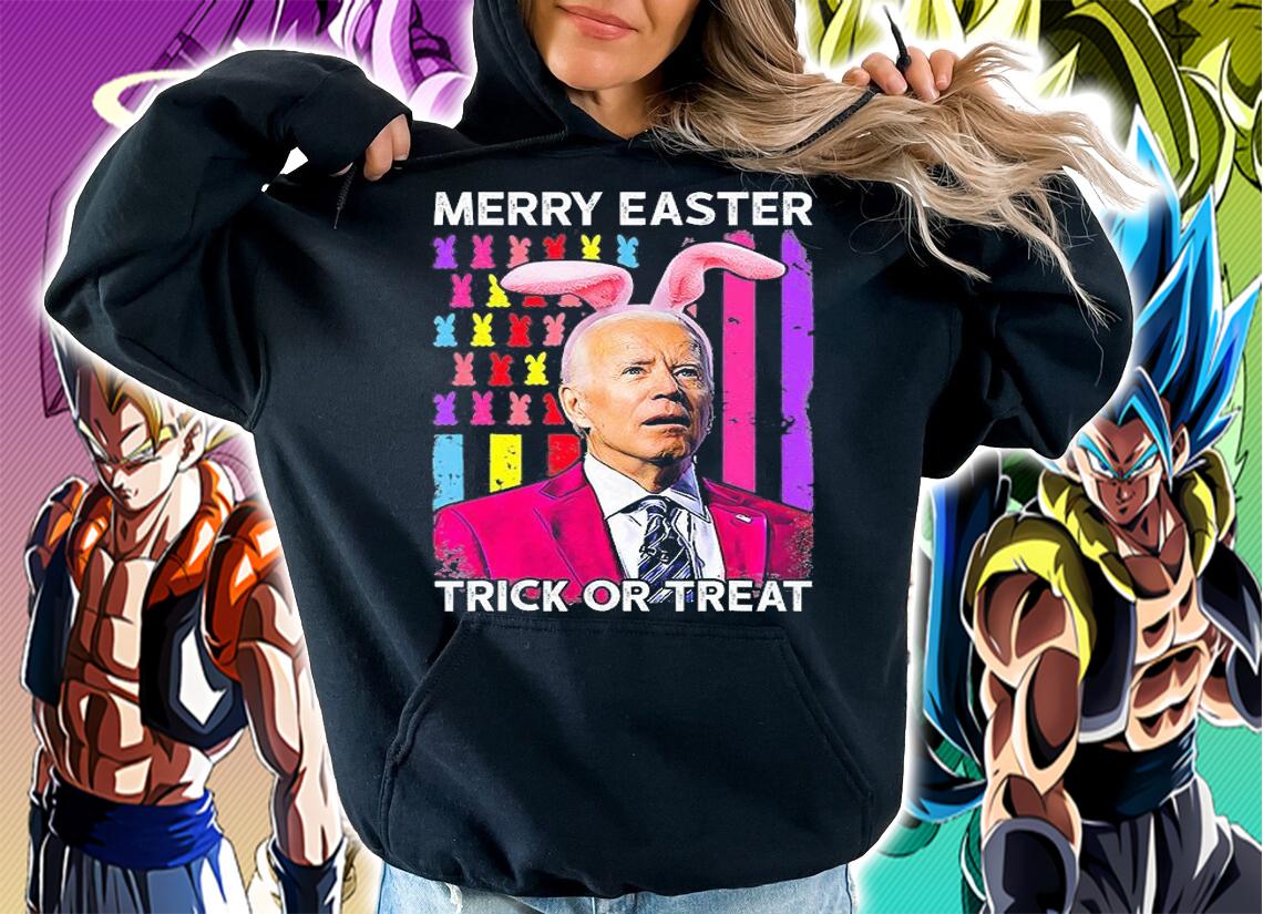 Merry Easter Trick Or Treat Bunny Joe Biden American T-Shirt hoodie