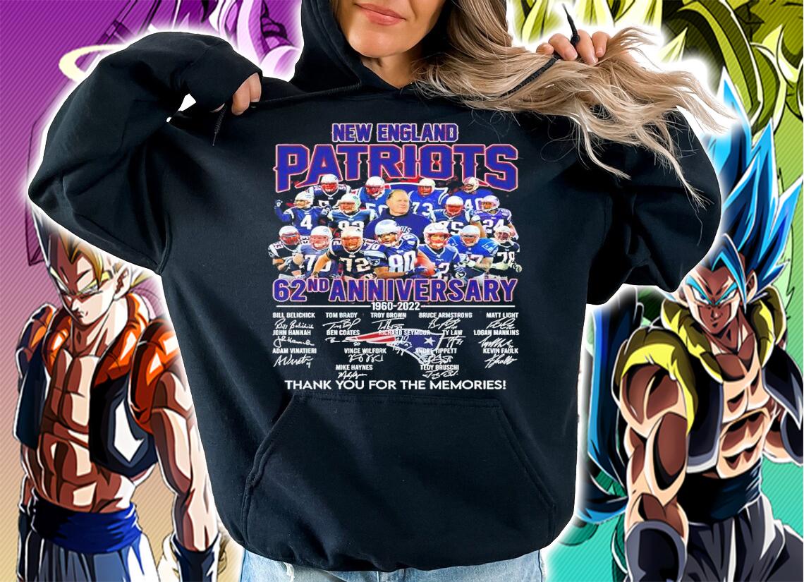 New England Patriots 62nd Anniversary Signatures Thank You For The Memories Shirt hoodie